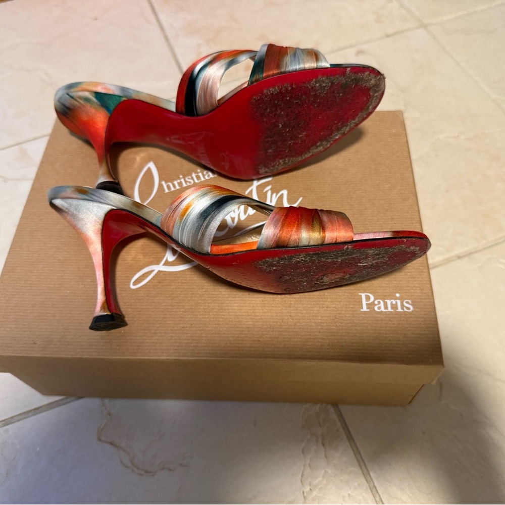 Christian Louboutin Vibrant Multicolor Heels - Picture 3 of 5
